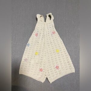 Zara Floral Eyelet Halter Romper